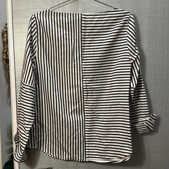 Chico’s Mixed Stripe Pullover Top Size 1 / Small Medium - Picture 5 of 10